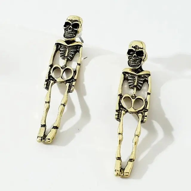 Ghostly Skull Earrings: Halloween Fashion