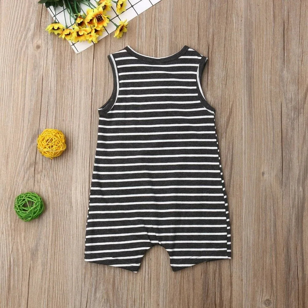 Baby Striped Romper: Sleeveless Summer Outfit