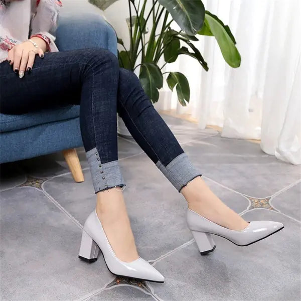 Women's Mid Heel Pointed Toe Shoes