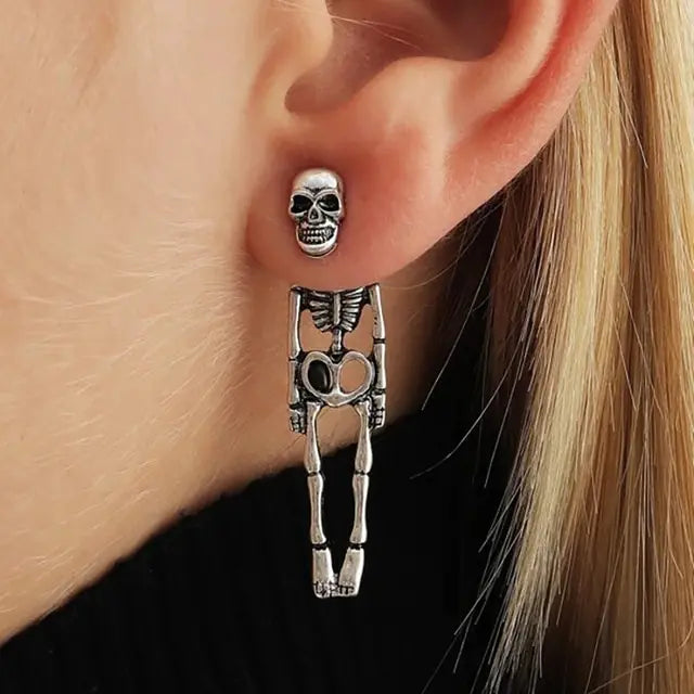 Ghostly Skull Earrings: Halloween Fashion