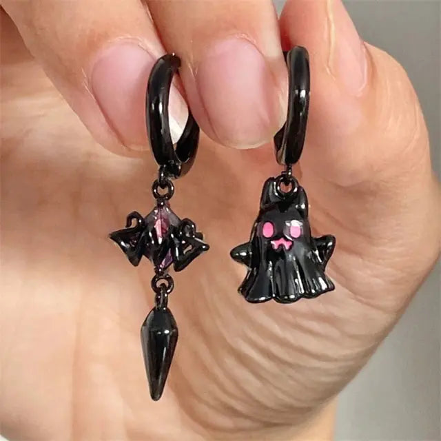 Ghostly Skull Earrings: Halloween Fashion