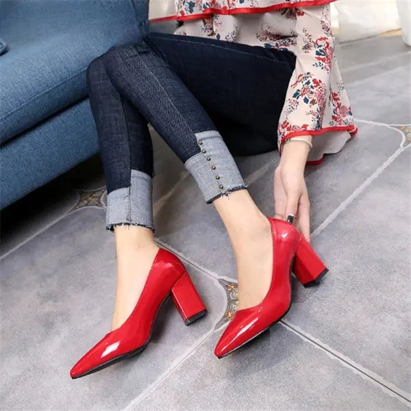 Women's Mid Heel Pointed Toe Shoes