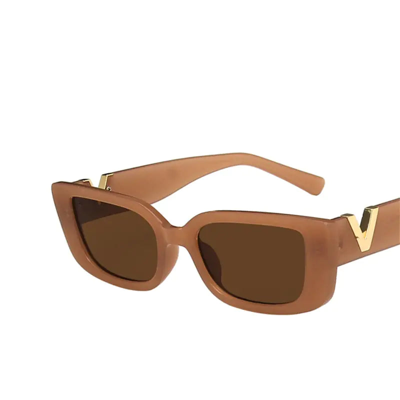 Retro Rectangle Sunglasses for Women