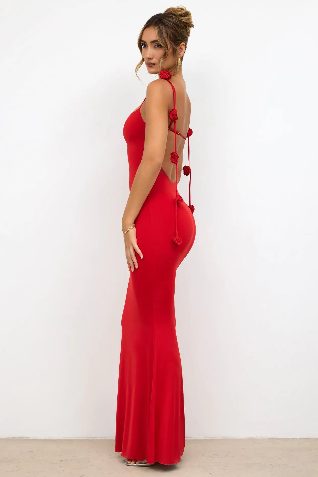 Roses Backless Dress