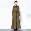 Slim-Fit Woolen Over-the-Knee Coat