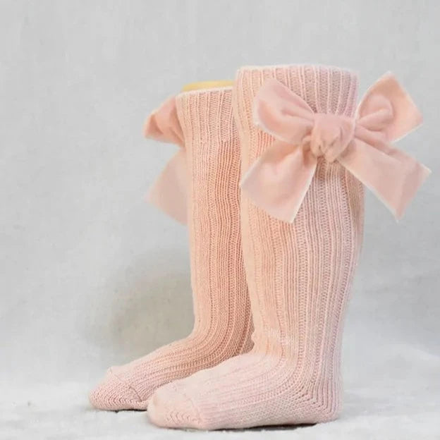 Girl’s Velvet Bow Socks