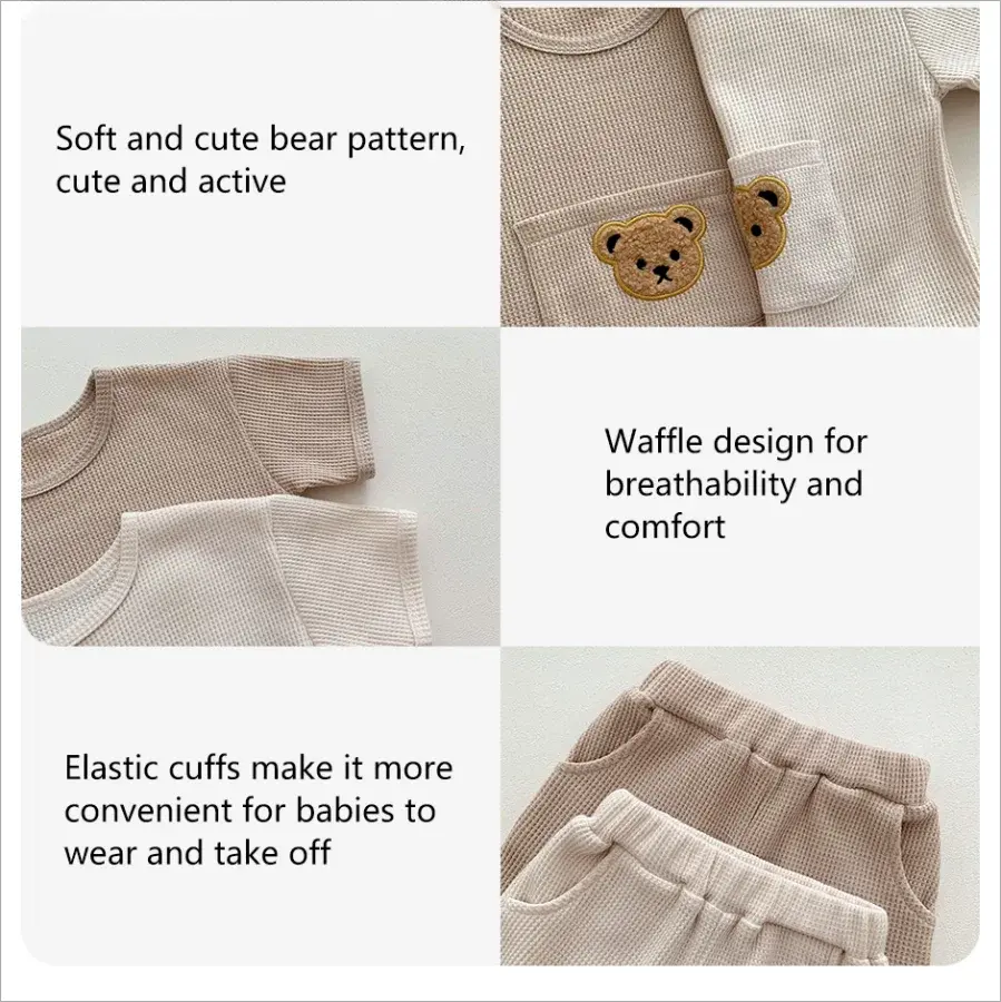 Bear Waffle Toddler Set