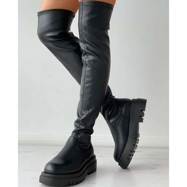 Female Platform Thigh High Boots